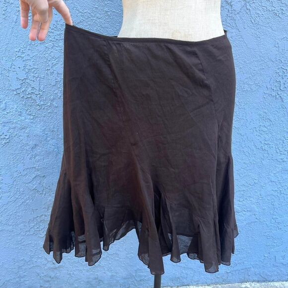 Y2k Fairy Skirt Handkerchief Hem Rampage Waist 34 in. Brown whimsical - Picture 1 of 8